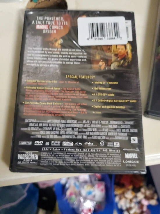 Nwt The Punisher & Nwot Jumanji DVD Duo - Black, White, Red - Picture 3 of 5